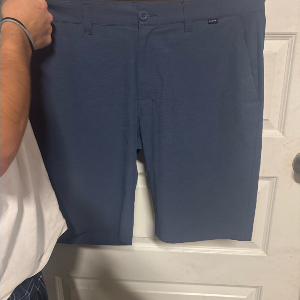 Travis Mathew Slate Blue Flat Front Shorts